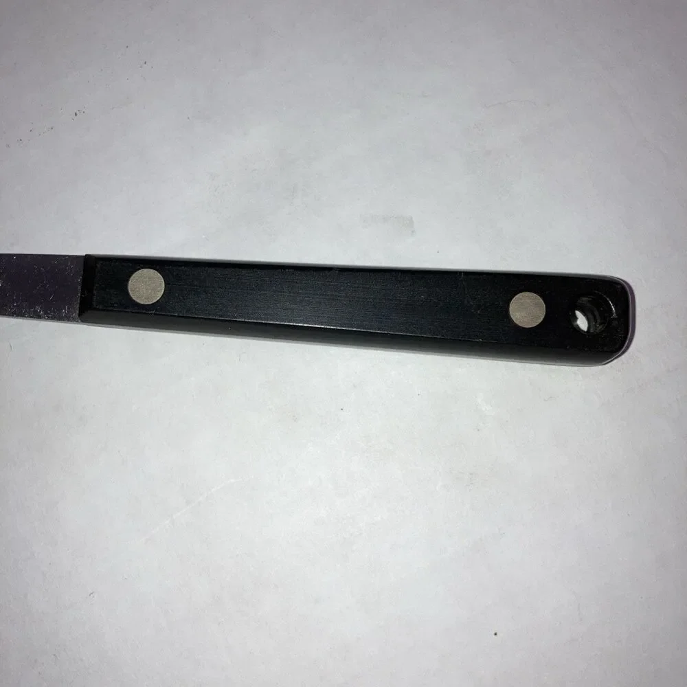 Vintage Flint Stainless Steel Carving Fork USA Black Handle Kitchen Utensil 11”